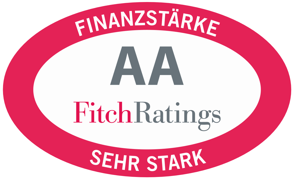 FitchRatings-Siegel: Finanzstärke "Sehr Stark" für die R+V Lebensversicherung AG.